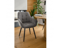 Jedálenské kreslo Marken - sivá / čierna