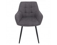 Jedálenské kreslo Marken - sivá / čierna