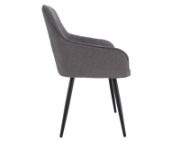 Jedálenské kreslo Marken - sivá / čierna