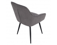 Jedálenské kreslo Marken - sivá / čierna