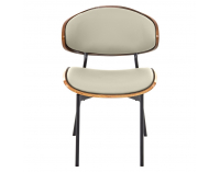 Jedálenská stolička Marsia - béžová / orech / čierna