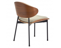 Jedálenská stolička Marsia - béžová / orech / čierna