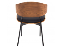 Jedálenská stolička Marsia - čierna / orech / čierna