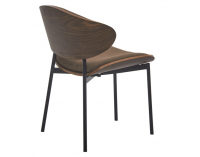 Jedálenská stolička Marsia - hnedá / orech / čierna