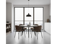 Jedálenská stolička Marsia - hnedá / orech / čierna