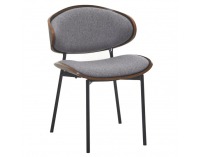 Jedálenská stolička Marsia - sivá / orech / čierna