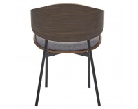 Jedálenská stolička Marsia - sivá / orech / čierna