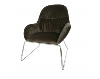 Kreslo Martel - tmavosivá / chróm