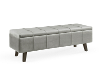 Čalúnená lavica s úložným priestorom Massimo - sivá (Velvet) / čierna