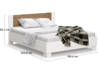 Manželská posteľ s roštom Mateo LB-180 180x200 cm - sosna Andersen / dub april