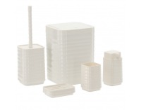Sada kúpeľňových doplnkov (5 ks) Matio - biela