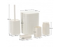 Sada kúpeľňových doplnkov (5 ks) Matio - biela