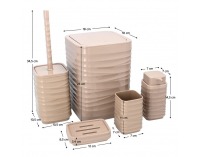 Sada kúpeľňových doplnkov (5 ks) Matio - hnedá