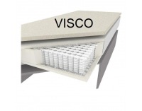 Čalúnená manželská posteľ s matracmi Bergamo 160 - čierna / červená (megacomfort visco)