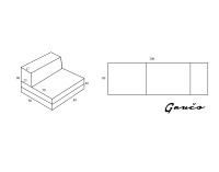Rozkladacie kreslo Gaučo 90 - čierna