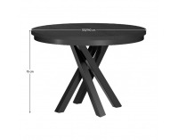 Rozkladací jedálenský stôl Mauli - čierna