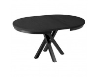Rozkladací jedálenský stôl Mauli - čierna