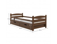 Jednolôžková posteľ s roštom Mauricius 90 - orech