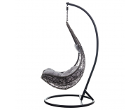 Závesné hojdacie kreslo Mauritius - čierna / sivá