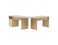 Rohový PC stolík Maurus MA11 New - dub sonoma / biela