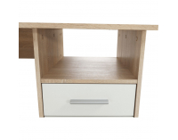 Rohový PC stolík Maurus MA11 New - dub sonoma / biela