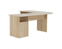 Rohový PC stolík Maurus MA11 New - dub sonoma / biela