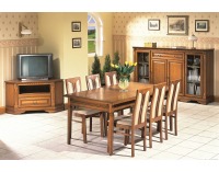 Rustikálna šatníková skriňa so zrkadlom Orfeusz O 6D - toffi