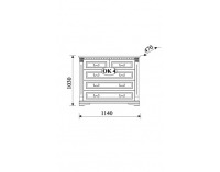 Rustikálna komoda Orfeusz O-K4 - toffi