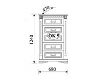 Rustikálna komoda Orfeusz O-K5 - toffi