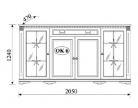Rustikálna vitrína Orfeusz O-K6 - toffi