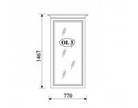 Rustikálne zrkadlo na stenu Orfeusz O-L3 - toffi