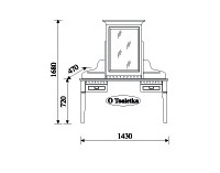 Rustikálny toaletný stolík Orfeusz O - toffi