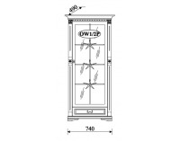 Rustikálna vitrína Orfeusz O-W1/2 P - toffi