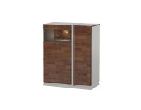 Komoda s osvetlením Siena SI-KB P - dub mocca / biela