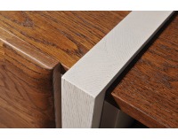 TV stolík Siena SI-RTV/D L/P - dub mocca / biela