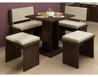 Jedálenský set Bond - wenge / krém