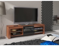 TV stolík Flex - slivka / čierny vysoký lesk