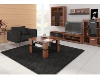 Konferenčný stolík Futura 1 - slivka / čierny lesk