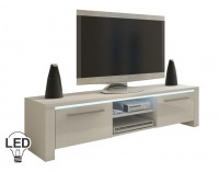 TV stolík Helix - biela / biely vysoký lesk