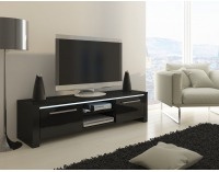 TV stolík Helix - čierna / čierny vysoký lesk