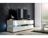 TV stolík Inter - dub sonoma / biely lesk