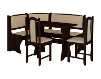 Rohový jedálenský set ZKU-01/A L/P - wenge / šenil monaco