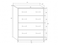 Komoda K1-4S - jelša