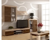 Obývacia stena Mamba - sonoma svetlá / sonoma tmavá