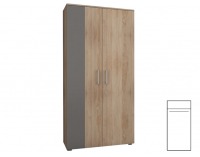 Šatníková skriňa Stella - sonoma svetlá / grafit