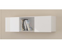 Polica Uno - biela / biely lesk