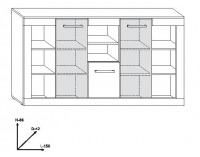 Obývacia izba Viki - biely mat / čierny vysoký lesk