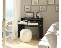 PC stolík Zoom - čierna / biely lesk