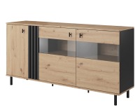 Obývacia izba Medis - dub artisan / čierny antracit