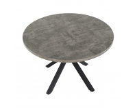 Okrúhly jedálenský stôl Medor - betón / čierna